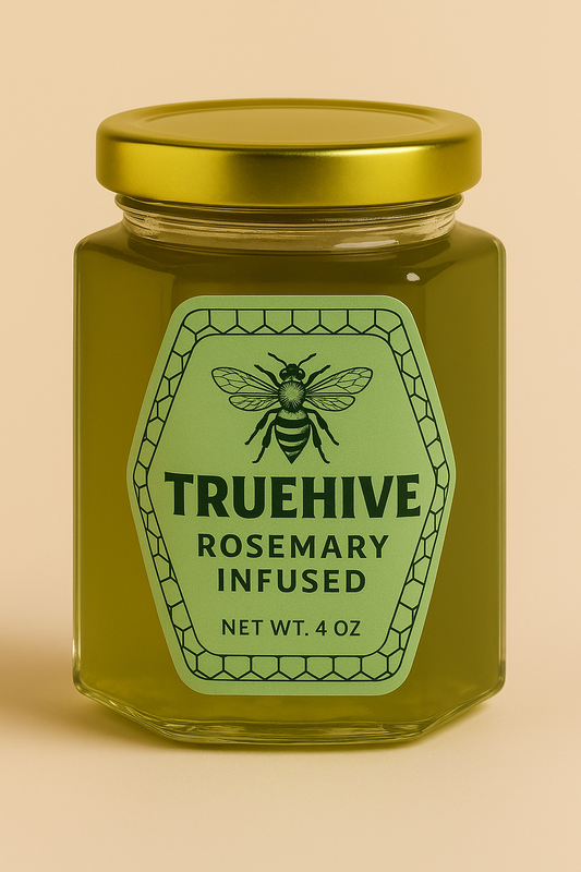 TrueHive Rosemary Infused Honey (4 oz) PRE-ORDER PRODUCT WILL START TO SHIP 11/5/2025